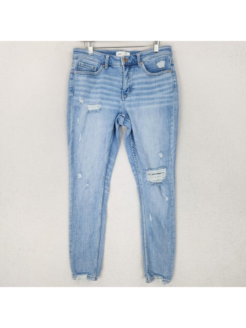 BKE Jeans Womens 28 Blue Gabby Curvy Fit High Rise Ankle Skinny Distressed